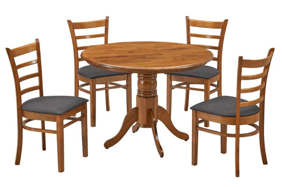 4 Seater Mackay Round Dining Table with Chairs Set