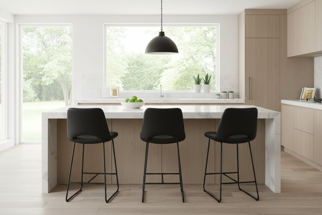 Sahara Black PU Leather Bar Chair