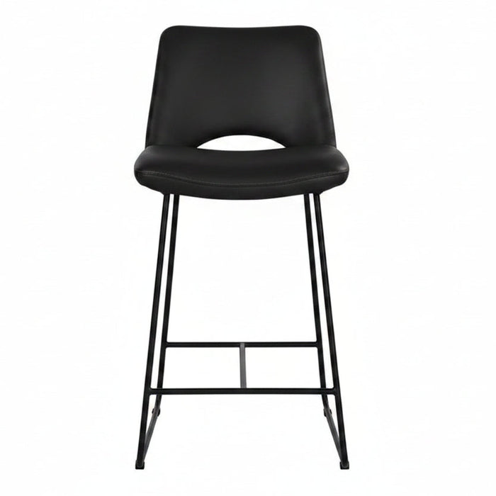 Sahara Black PU Leather Bar Chair
