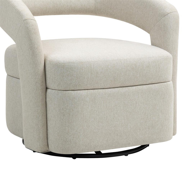 Raeley Swivel Armchair- Beige
