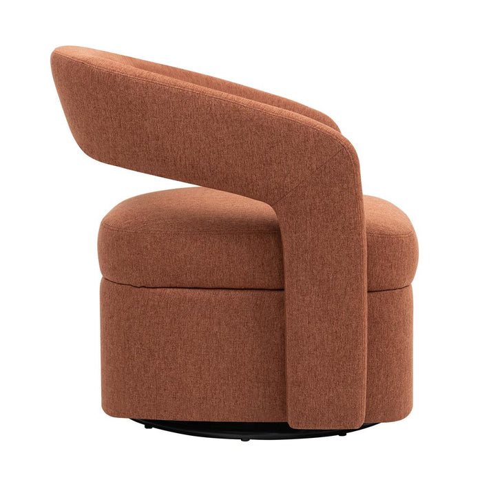 Raeley Swivel Arm Chair - Rust