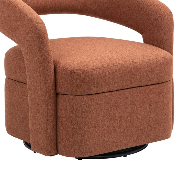 Raeley Swivel Arm Chair - Rust