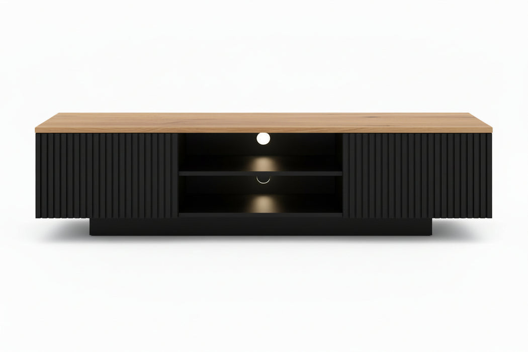 Joyce Modern Solid Timber Entertainment Unit 210cm - Australia Made