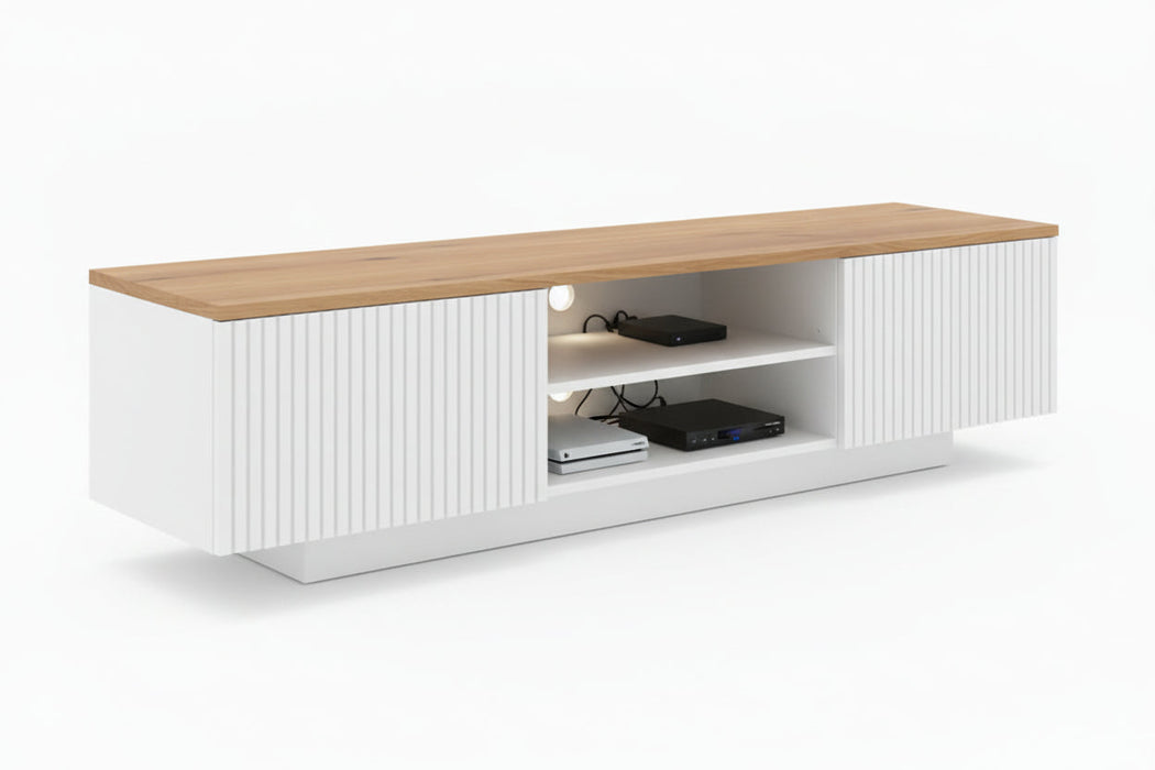 Joyce Modern Solid Timber Entertainment Unit 210cm - Australia Made