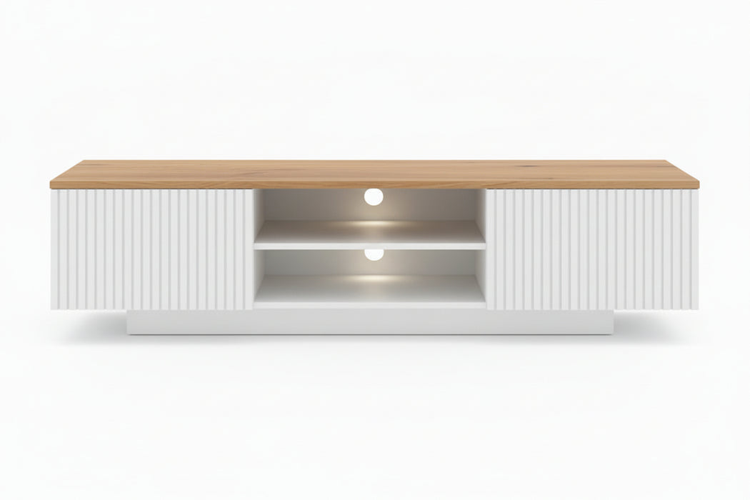 Joyce Modern Solid Timber Entertainment Unit 210cm - Australia Made