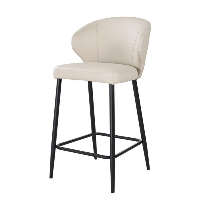 Wheat Madila Leather Bar Chair