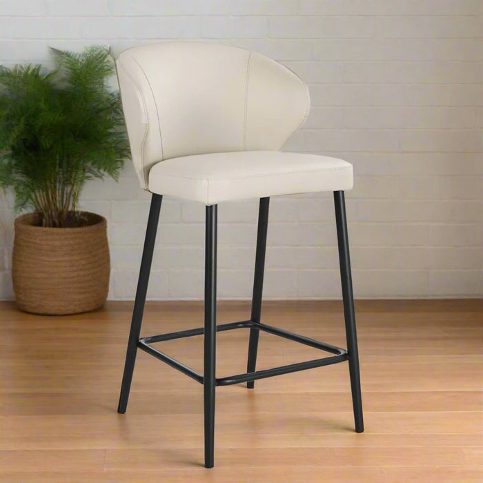 Wheat Madila PU Leather Bar Chair