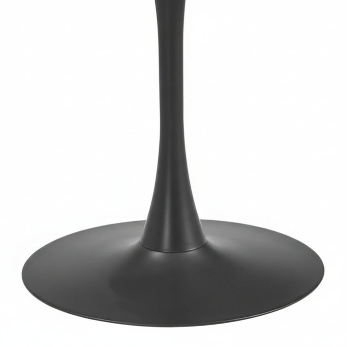 Espana Tulip Round Dining Table, Black 90cm
