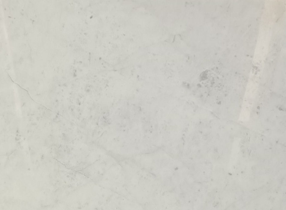 White Modern Square Coffee Table with Marble Top & Metal Legs