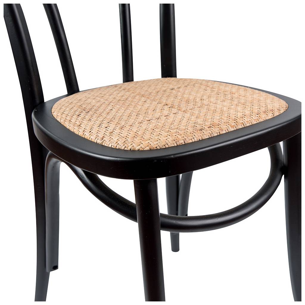 Wallace Commercial Grade Bentwood Dining Chair, Antique Black