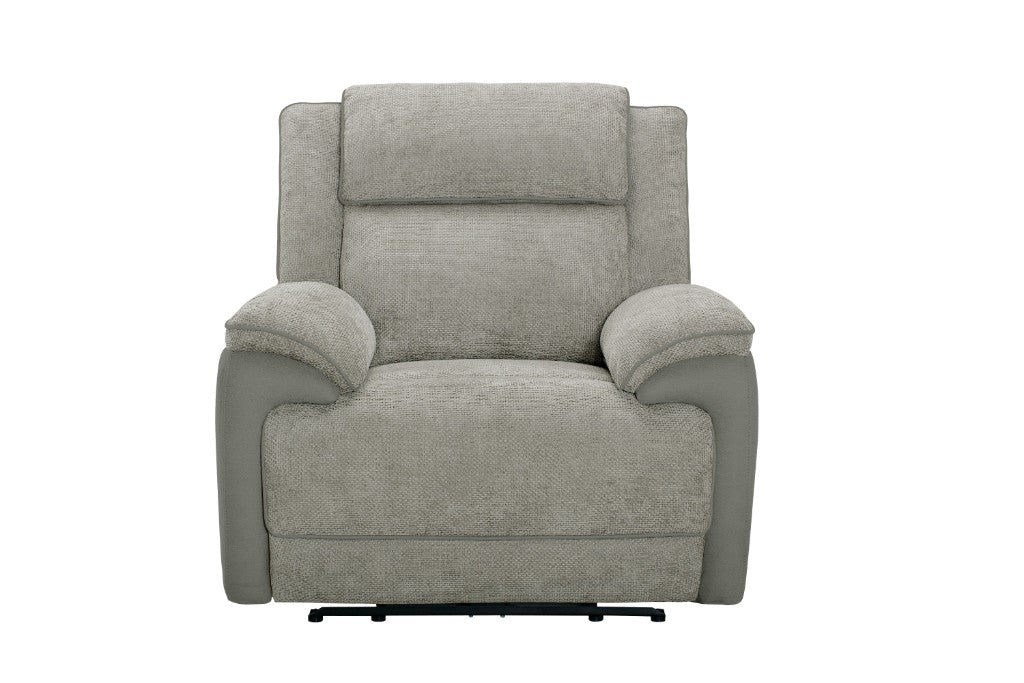 Angiva Fabric Single Powered Recliner - Oyster