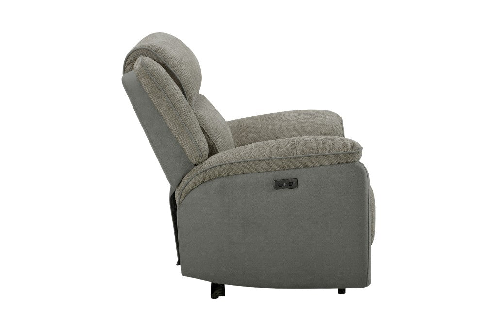 Angiva Fabric Single Powered Recliner - Oyster