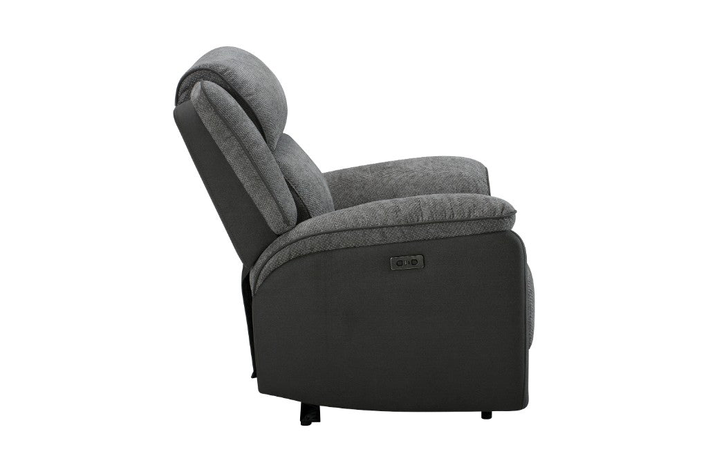 Angiva Fabric Single Powered Recliner - Oyster