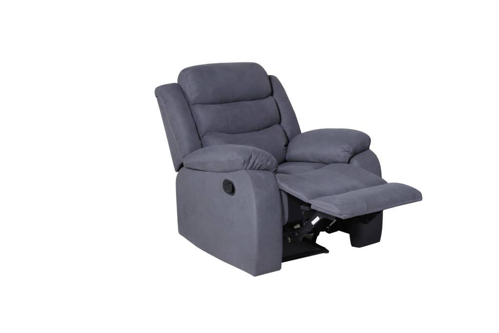 Apollo 5 Seater Fabric Recliner Sofa Set, Grey