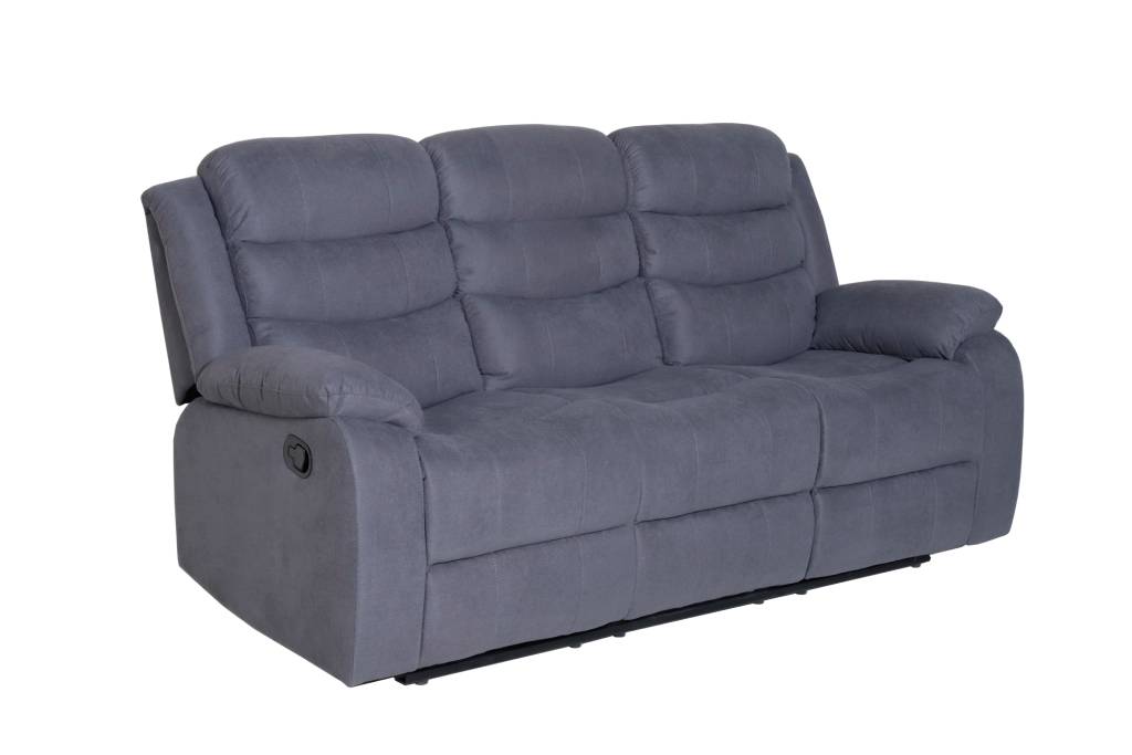 Apollo 5 Seater Fabric Recliner Sofa Set, Grey
