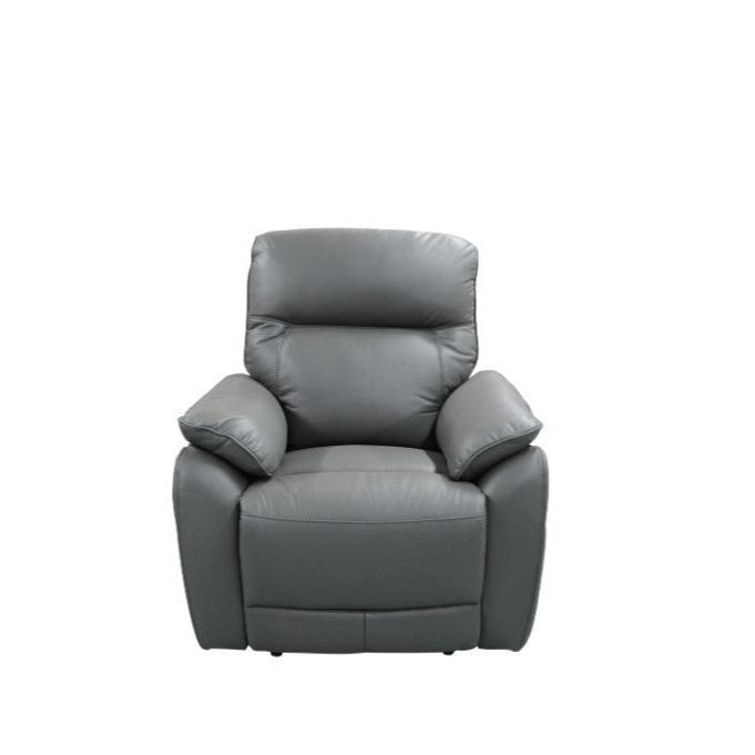 Graphite Full Leather Recliner Armchair