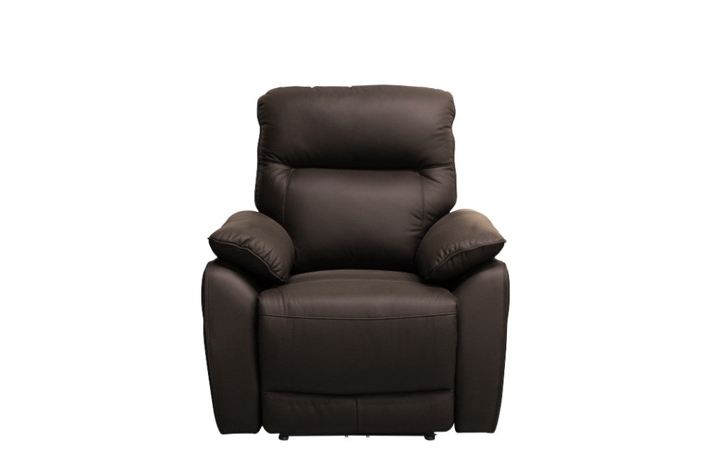 Chocolate Aubrey Full Leather Recliner Armchair