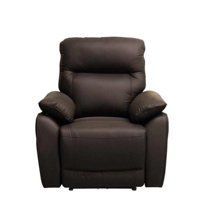 Chocolate Aubrey Full Leather Recliner Armchair