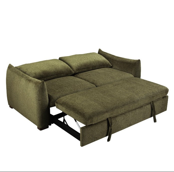 Bondi 3 Seater Pull out Sofa Bed Green