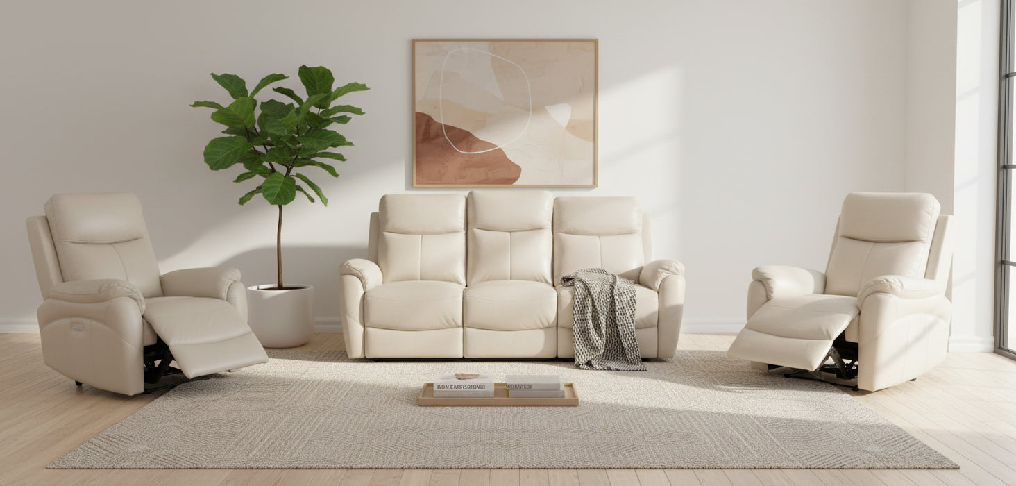 Oran 3 +1 +1 Seater Electric Recliner Leather Lounge