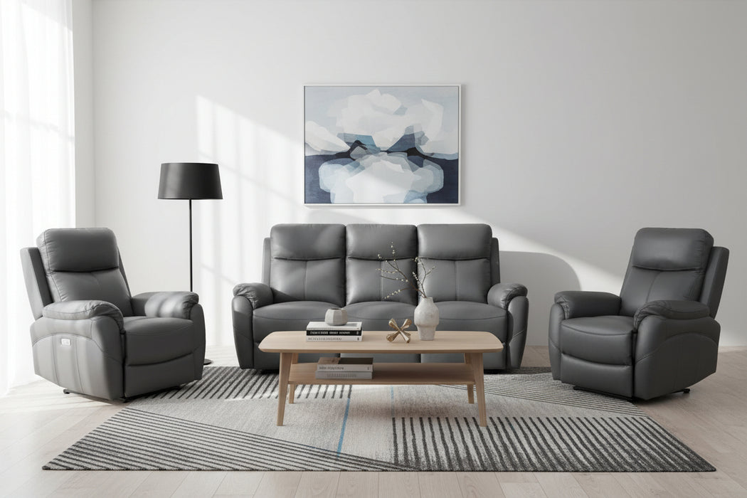 Oran 3 +1 +1 Seater Electric Recliner Leather Lounge