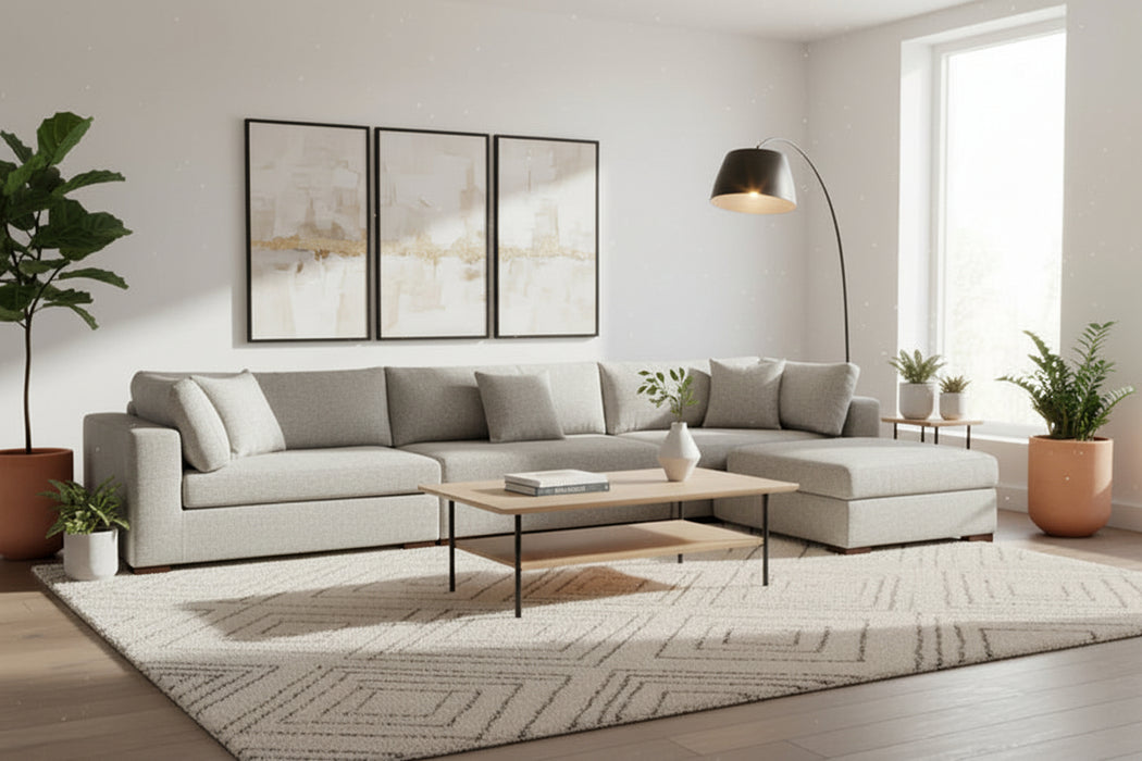 Jefferson 6 Seater Fabric Lounge