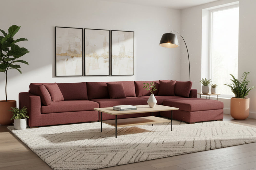 Jefferson 6 Seater Fabric Lounge