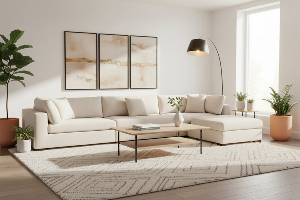 Jefferson 6 Seater Fabric Lounge