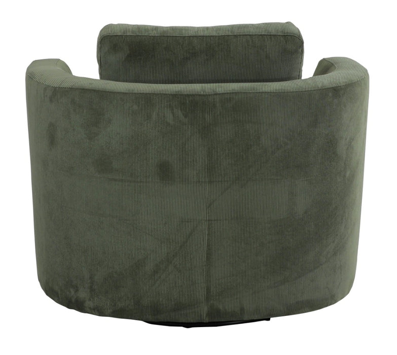 Carlo Swivel Chair in Fabric Olive Green