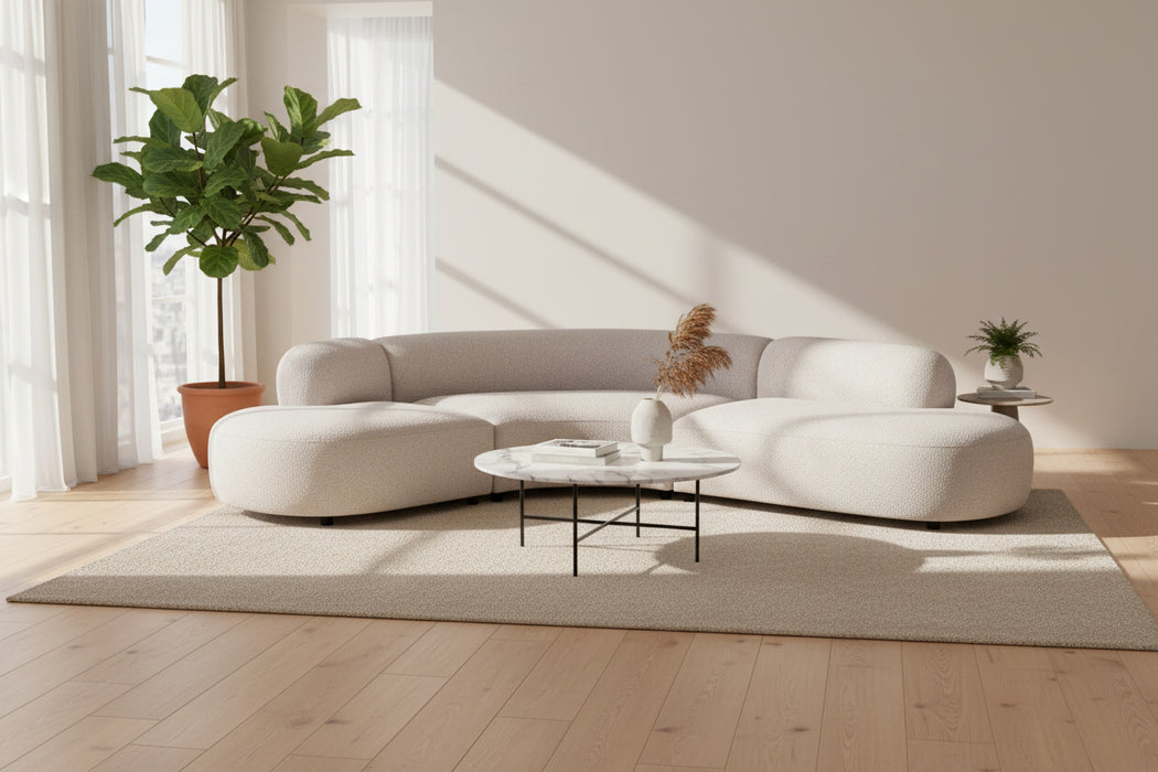 Daytona Fabric Curved Lounge, 360cm