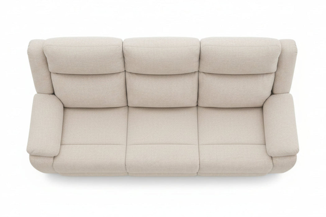 Dantes 3 Seater Recliner in Fabric Beige