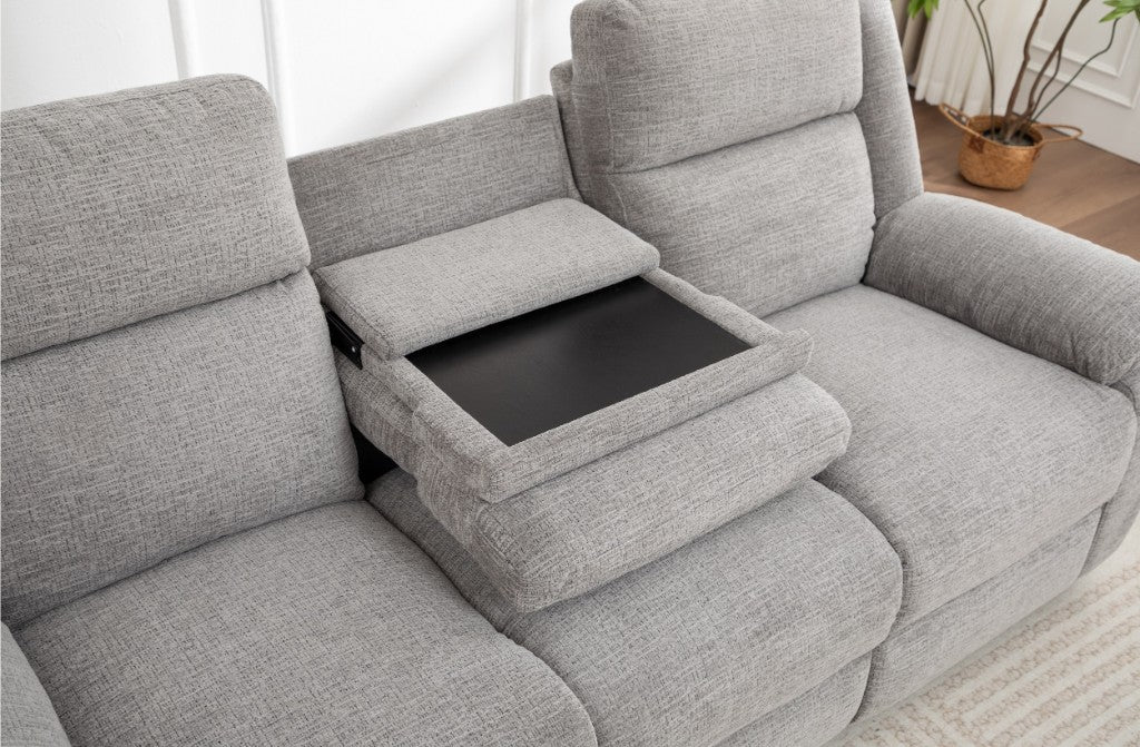 Dantes 3 Seater Recliner in Fabric Grey