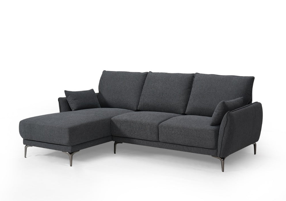 Grey Alana 3 Seater Sofa with Chaise