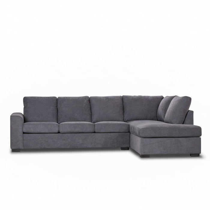 Kingsford 4 Seater Chaise Lounge Dark Grey