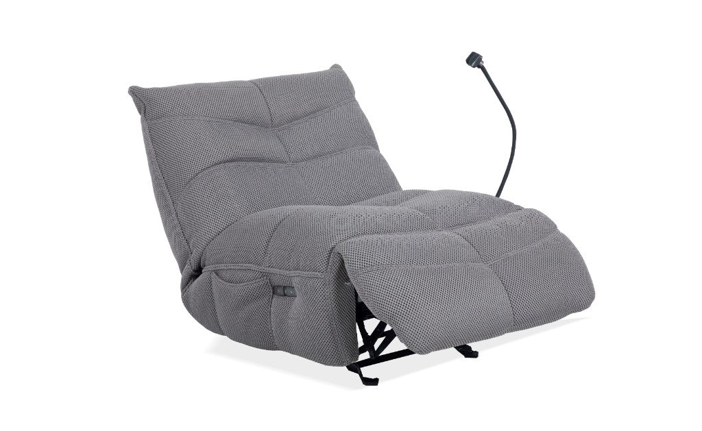 Loren Rocking Chair with Power Recliner - Grey