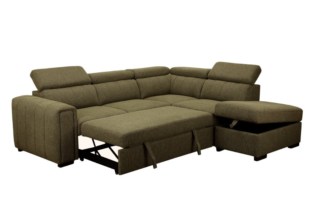 Linden 5 Seater Fabric Corner Sofa Bed with Chaise