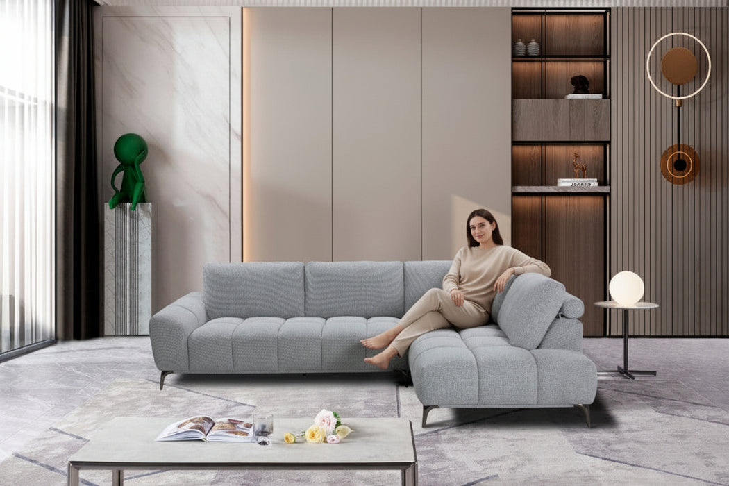 Opra Corner Lounge in Fabric, Slate