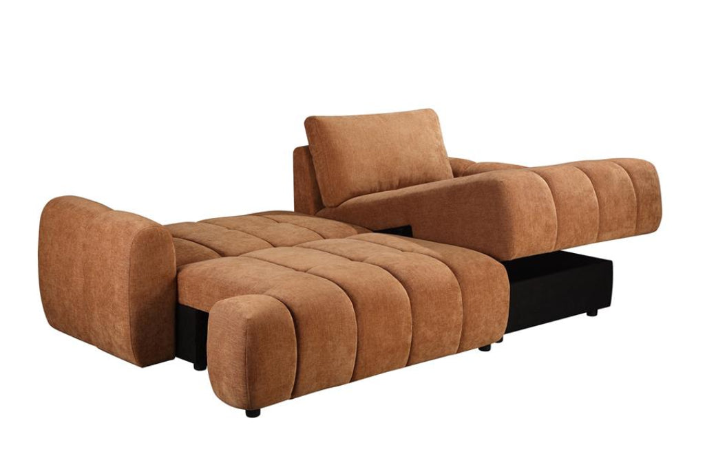 Verona Luxury Fabric Sofa Bed with Chaise