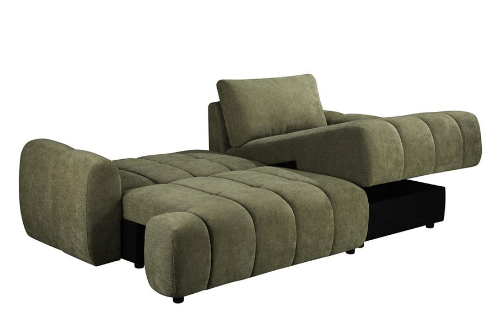Verona Luxury Fabric Sofa Bed with Chaise