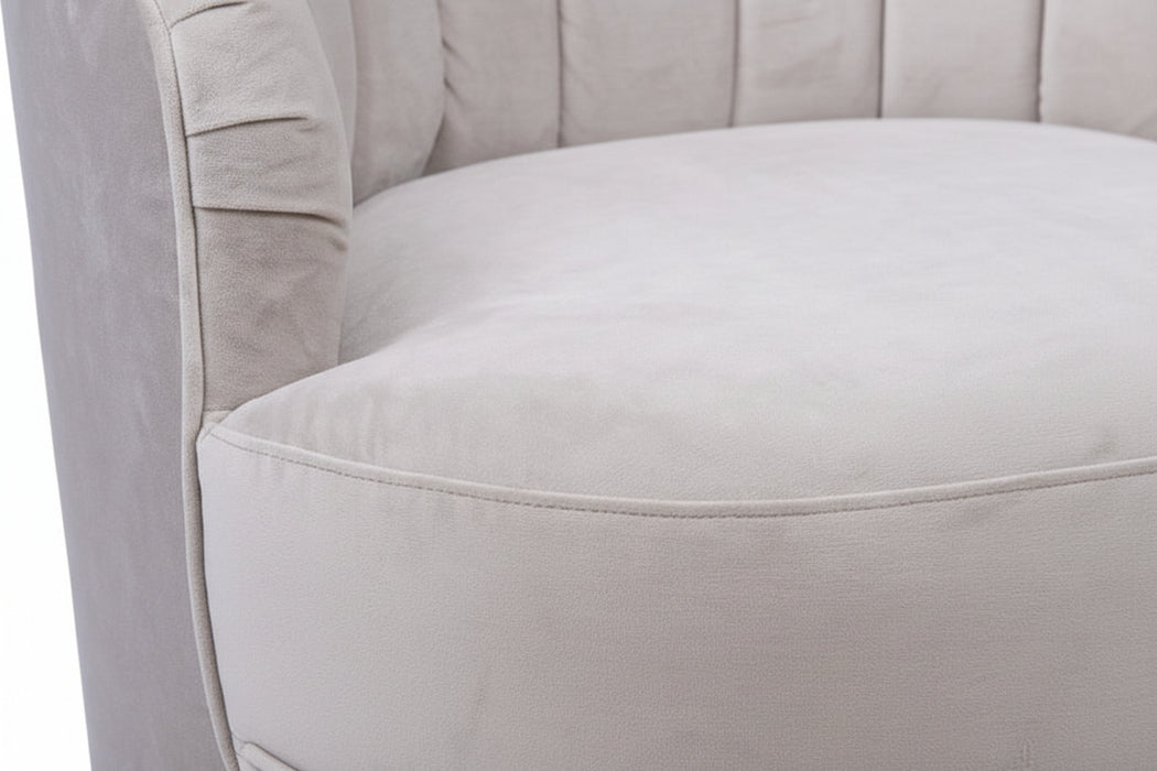 Vasa Swivel Chair in Velvet Fabric