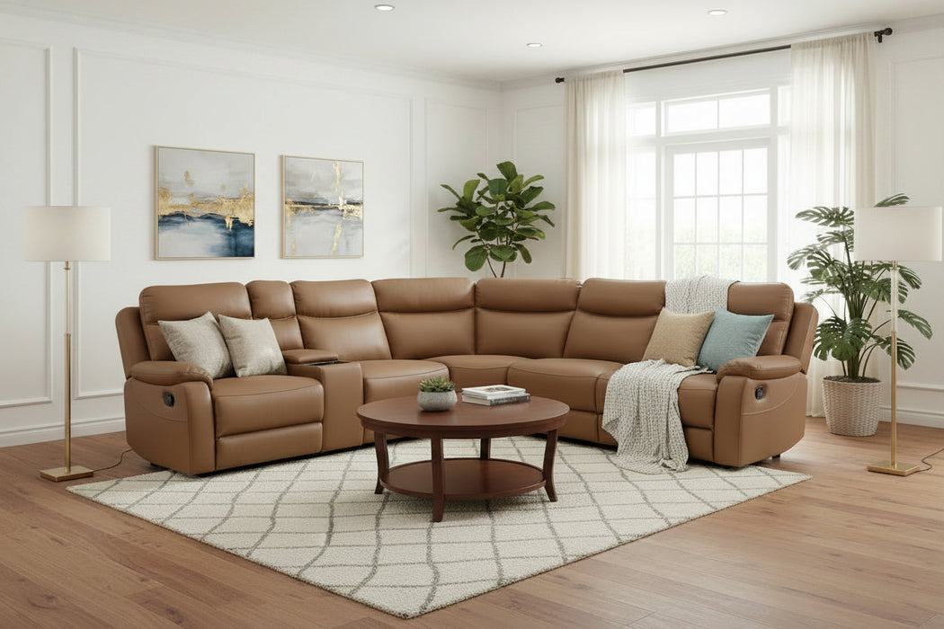 Everyday Fabric 5 Seater Corner Modular Lounge with End recliners