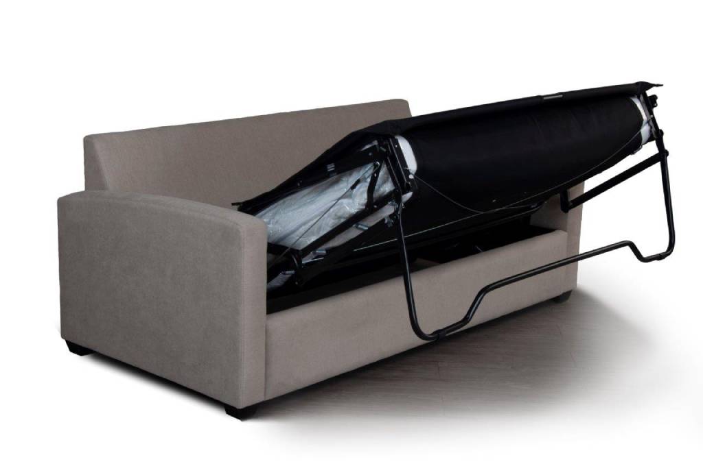 Greece Double Sofa Bed with Mattress , Nougat Beige