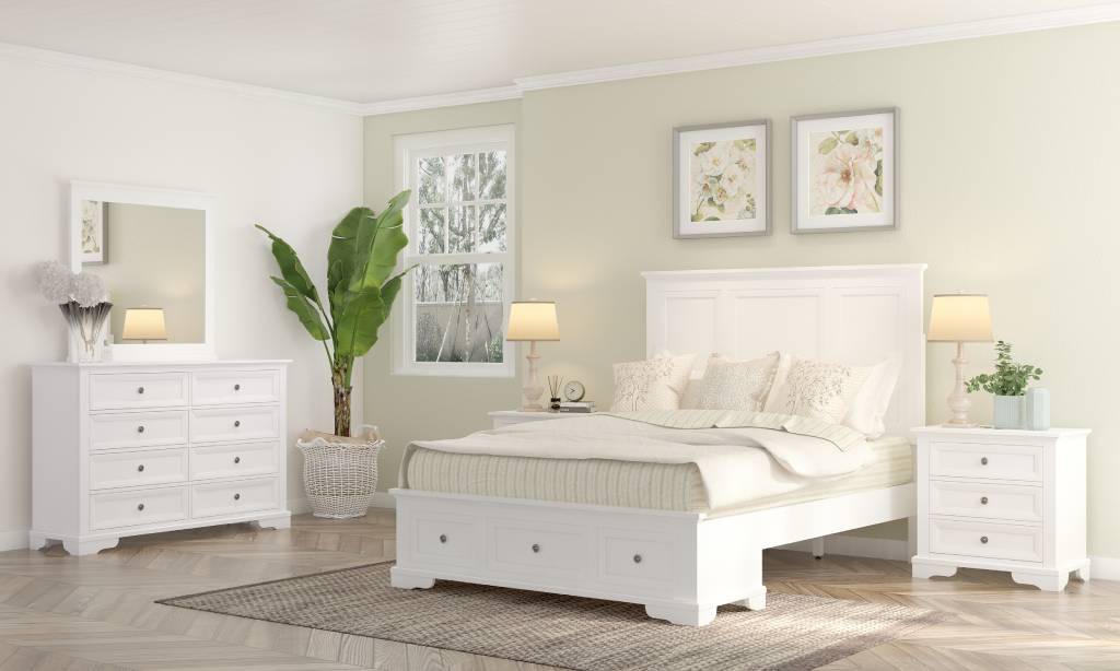 Sala King Bed Frame - White