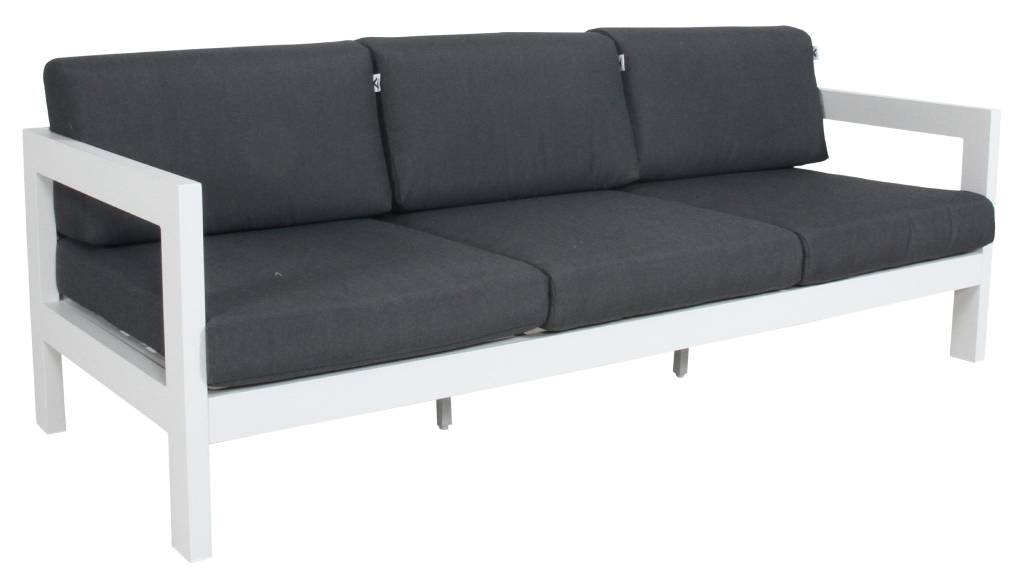 White 3 Seater Arthur Aluminium Outdoor Sofa