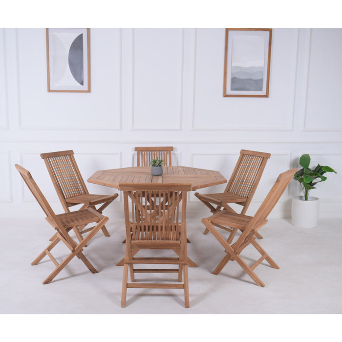 6 Seater Balir Teak Wood Outdoor Bistro Set