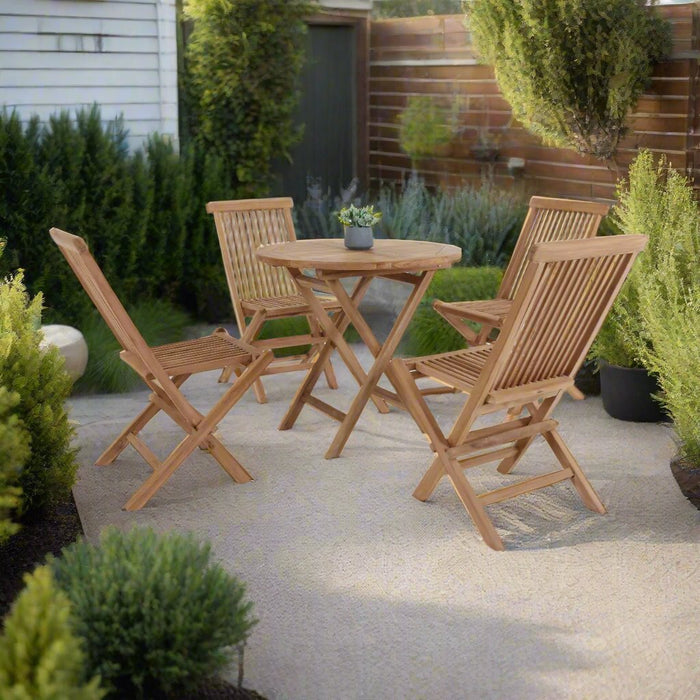 4 Seater Balir Teak Wood Outdoor Bistro Set