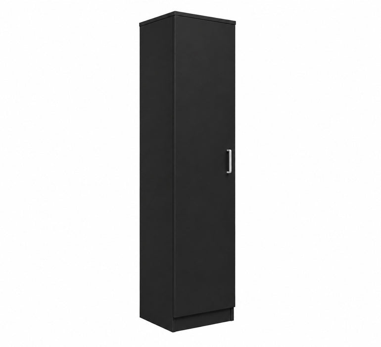 Hudson 1 Door Pantry Storage Cabinet Black
