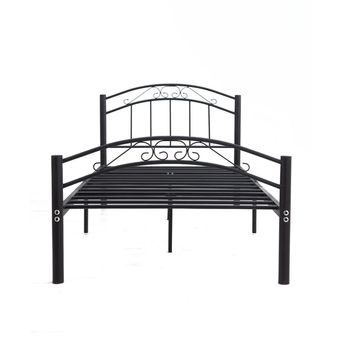Cleveland King Single Metal Bed Frame - Black