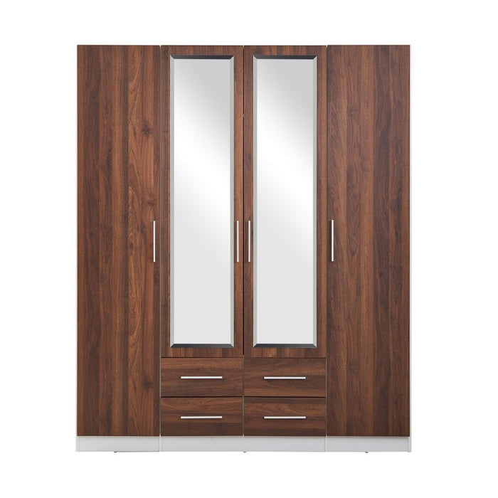 Portland Wardrobe With Mirrored Doors - 162cm