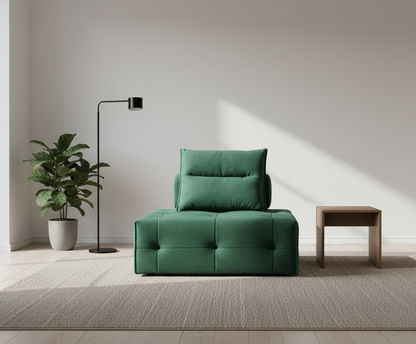 Mary Square Single Modular Relaxing Accent Sofa Chair